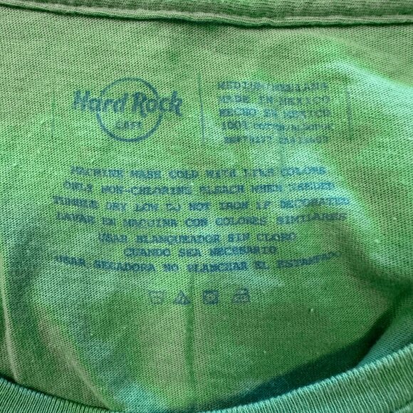 Nassau Bahamas Hard Rock Cafe T-Shirt Green Womens Size M Short Sleeve Tee - Picture 6 of 6